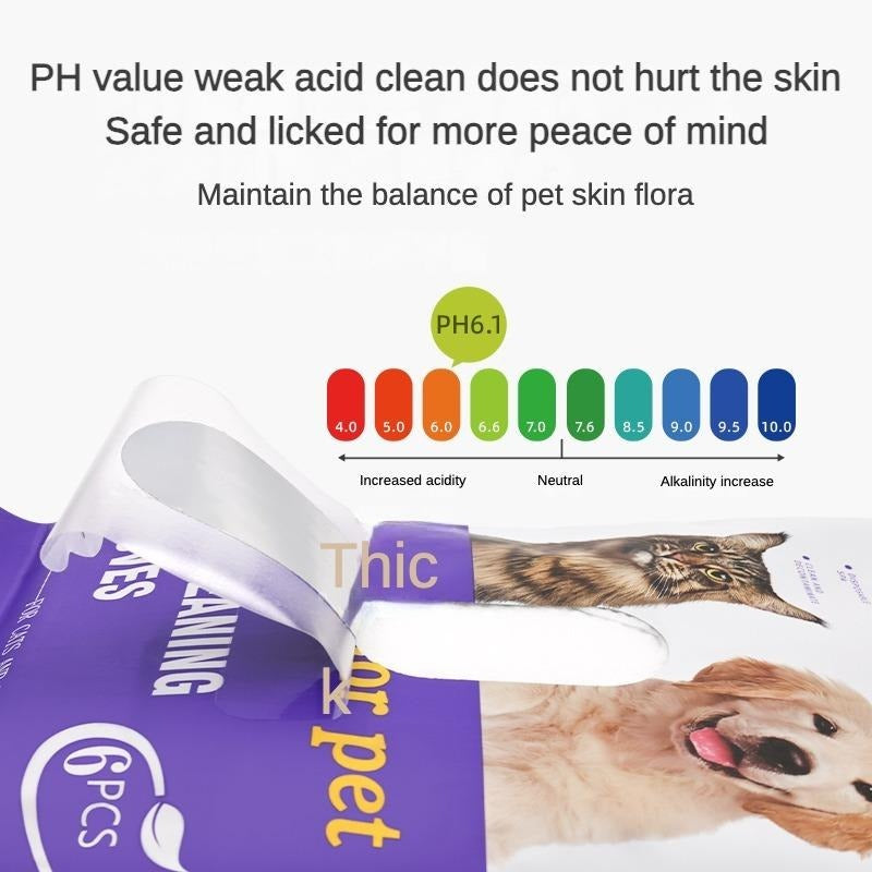 Pet Cleaning Gloves Wipes For Daily Care And Travel.