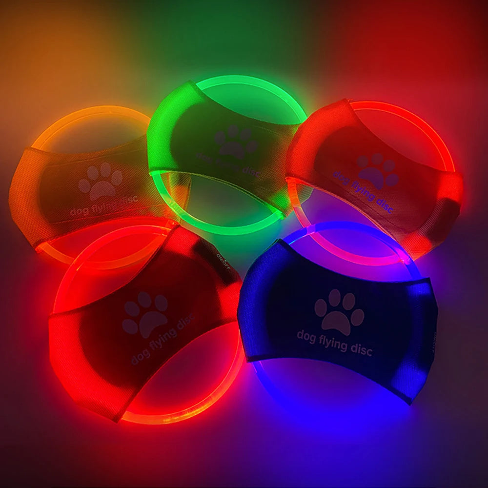 Dog Flying Discs Light Glowing LED Luminous Trainning Interactive Toys Game Flying Discs Dog Toy Pet Dog Accessories Pet Products