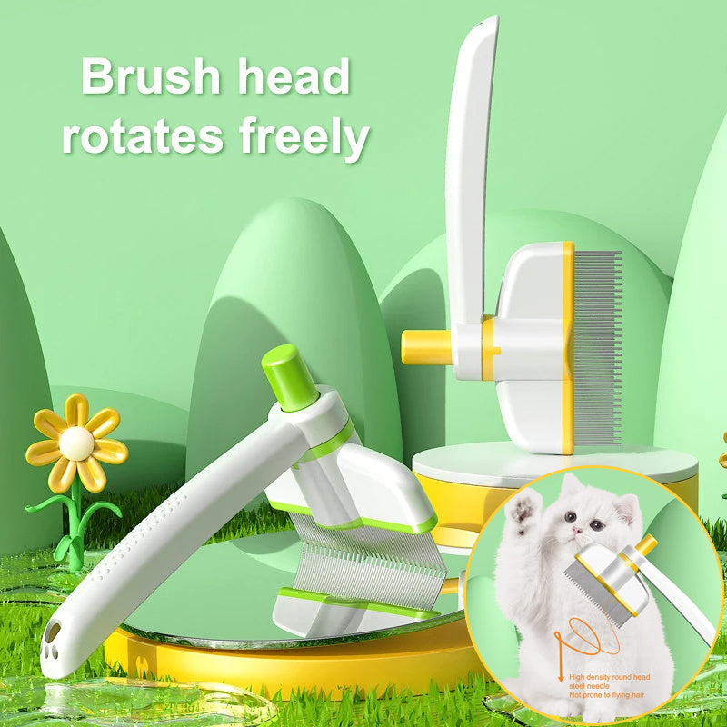 Cat Comb Tie Removal Floating Hair Magic Long Hair Pet Self-Cleaning Row Dog Cat Comb Grooming Supplies Grooming Flea Removal Brush Pets Products