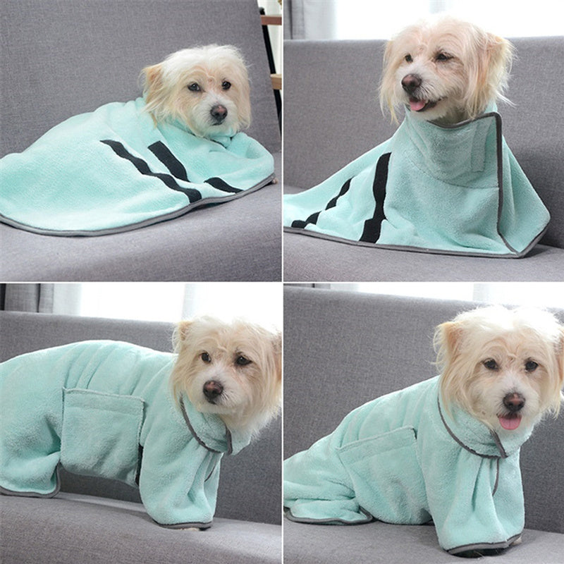 Quick-drying Pet Absorbent Bathrobe Pet Bath Towel