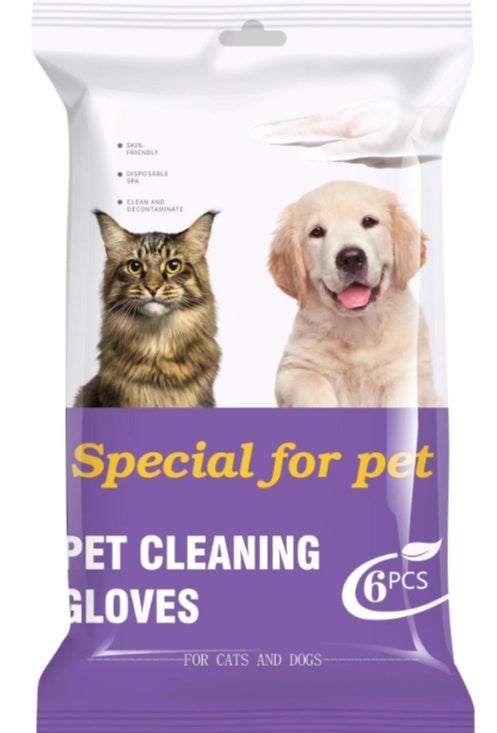 Pet Cleaning Gloves Wipes For Daily Care And Travel.