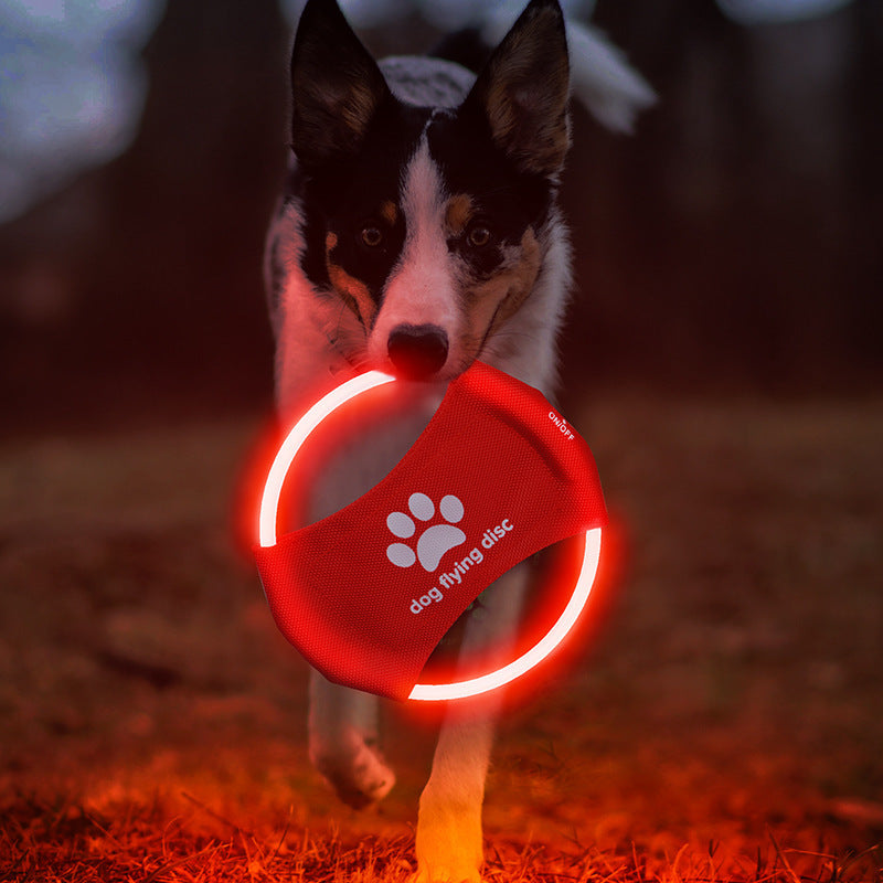 Dog Flying Discs Light Glowing LED Luminous Trainning Interactive Toys Game Flying Discs Dog Toy Pet Dog Accessories Pet Products