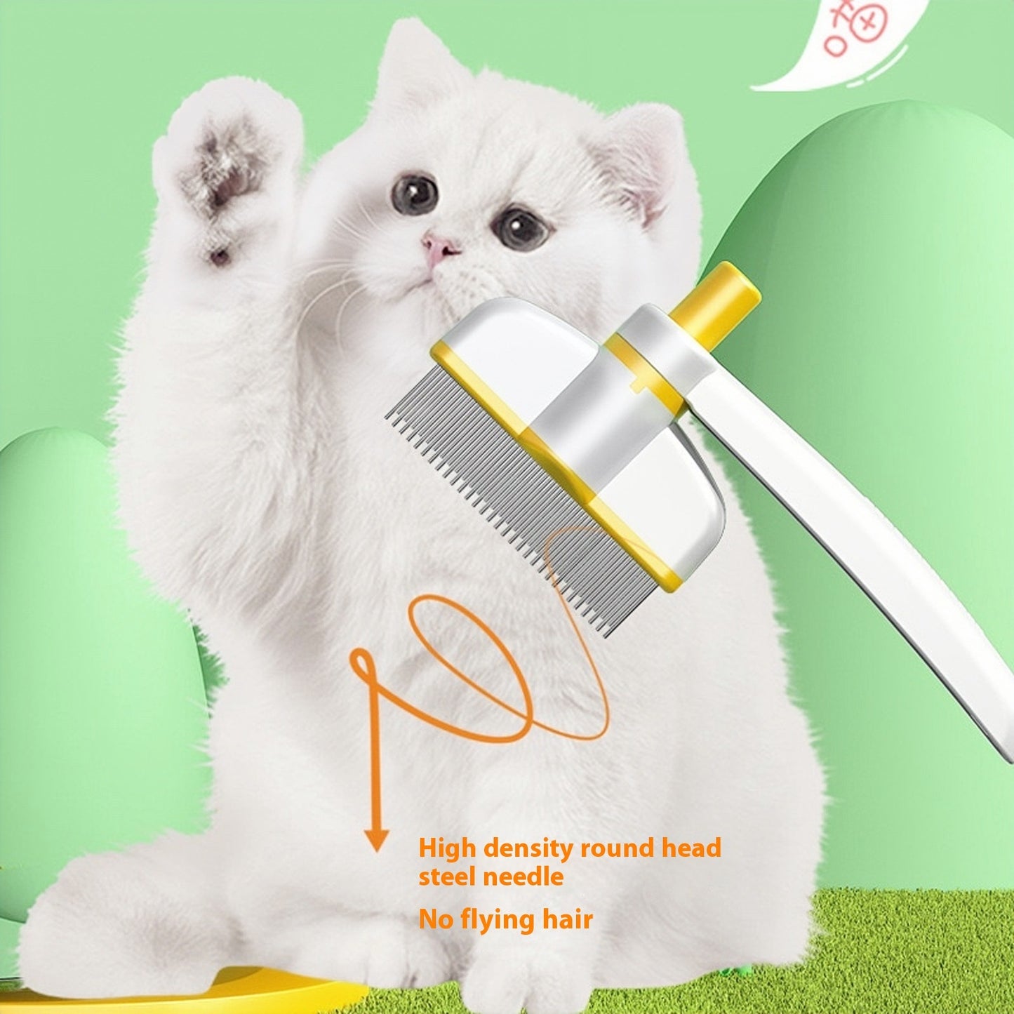 Cat Comb Tie Removal Floating Hair Magic Long Hair Pet Self-Cleaning Row Dog Cat Comb Grooming Supplies Grooming Flea Removal Brush Pets Products